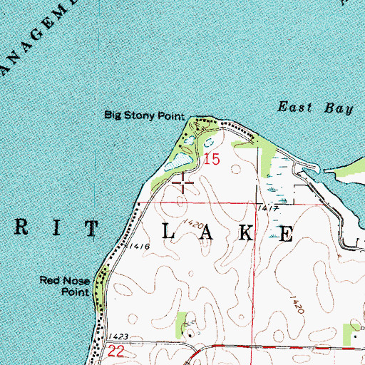 Topographic Map of Little Stoney Point, IA