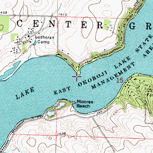 Topographic Map of Stoney Point, IA