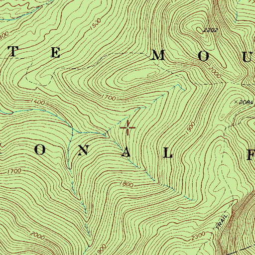 Topographic Map of Caribou-Speckled Mountain Wilderness, ME