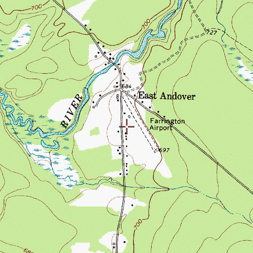Topographic Map of East Andover Post Office, ME