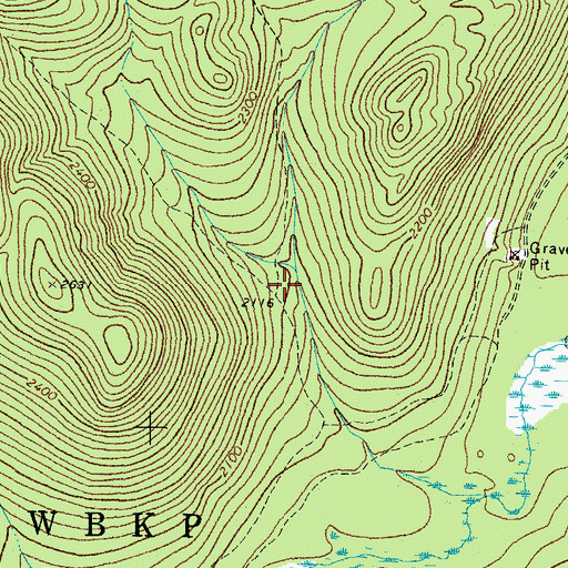 Topographic Map of Camp Number Ten (historical), ME