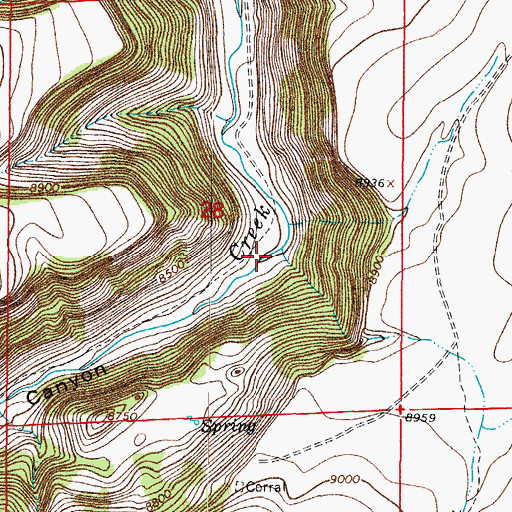 Topographic Map of La Jara Canyon, CO