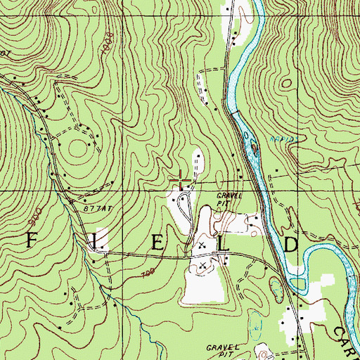 Topographic Map of Deer Farms Camp and Campground, ME