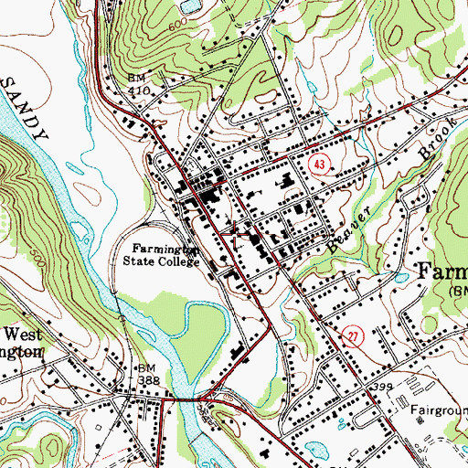 Topographic Map of Friends of Jesus Church, ME