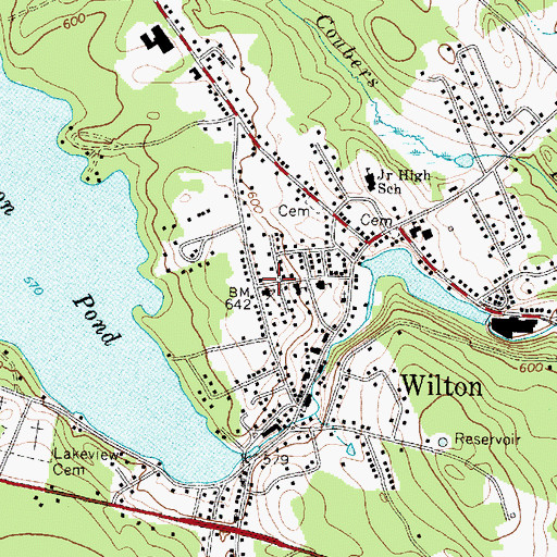Topographic Map of Saint Lukes Episcopal Church, ME
