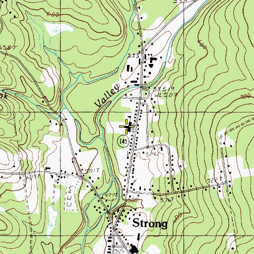 Topographic Map of Strong Elementary School, ME