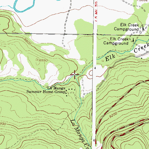 Topographic Map of La Manga Creek, CO