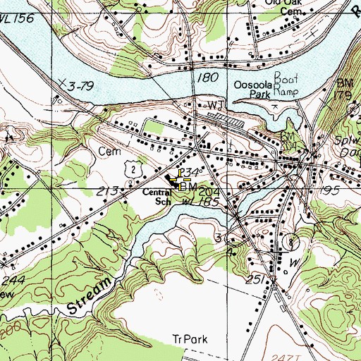Topographic Map of Mill Stream Elementary School, ME