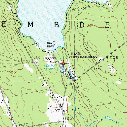 Topographic Map of Ela Rearing Station, ME