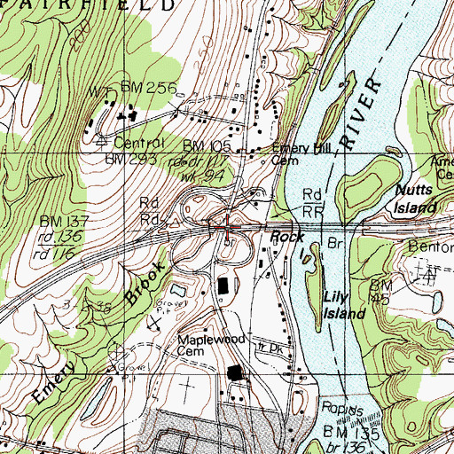 Topographic Map of Interchange 36, ME