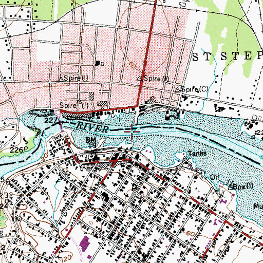 Topographic Map of Calais Municipal Wharf, ME