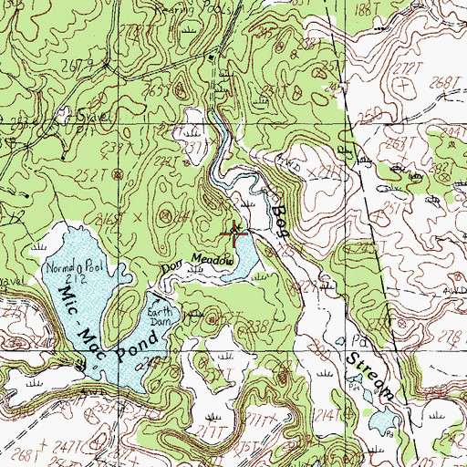 Topographic Map of Dorr Meadow Brook, ME