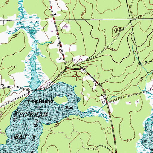 Topographic Map of Eagle Hill Wildlife Research Station, ME