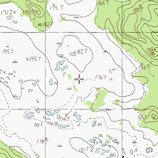 Topographic Map of Great Heath, ME