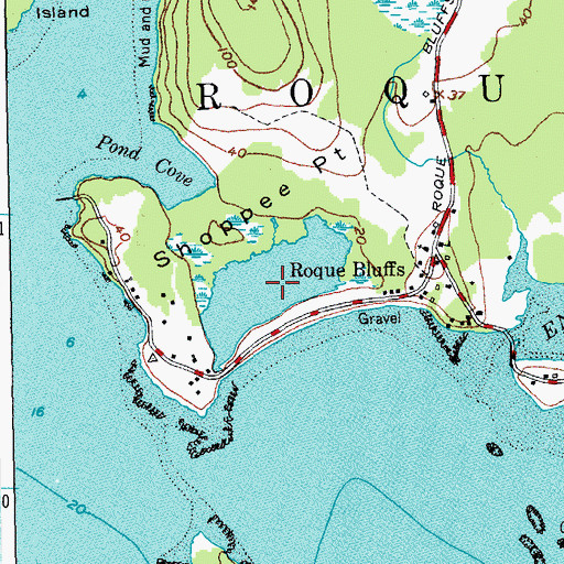 Topographic Map of Simpson Pond, ME