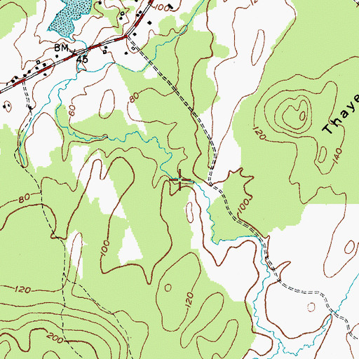 Topographic Map of South Bay Campground, ME