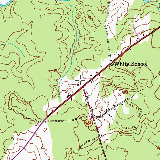 Topographic Map of Sunkhaze Campground, ME
