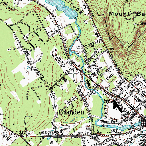 Topographic Map of Conway House Museum, ME