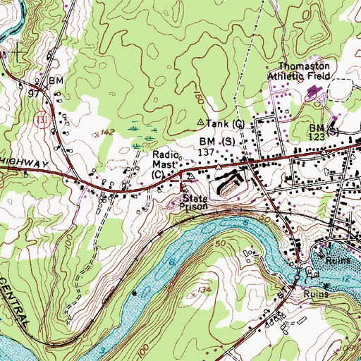 Topographic Map of Limestone Hill, ME