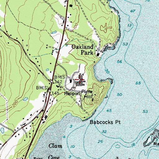 Topographic Map of Pen Bay Medical Center, ME