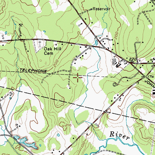 Topographic Map of Roberts Roost Campground, ME