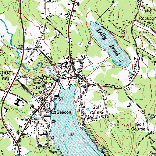 Topographic Map of Rockport Historic District, ME