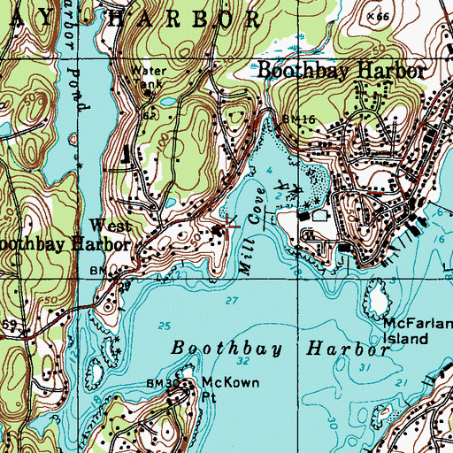 Topographic Map of Saint Andrews Hospital Medical Library, ME