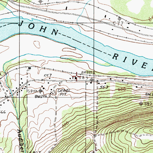 Topographic Map of Assembly of God Church, ME