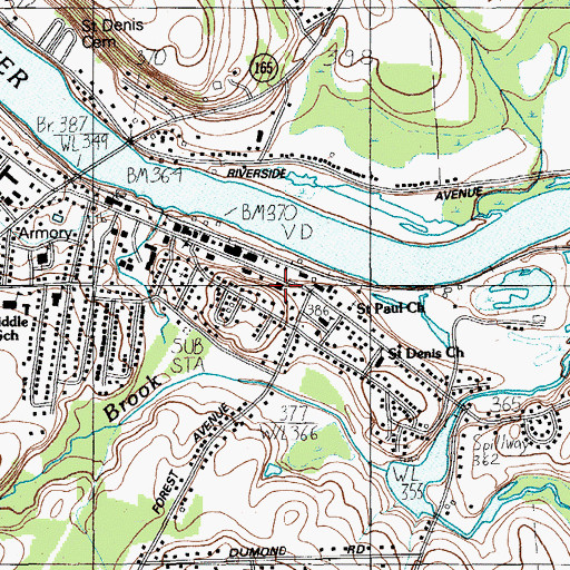 Topographic Map of Fort Fairfield Municipal Building, ME