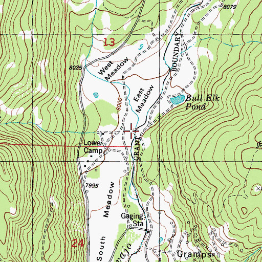 Topographic Map of Cutthroat Creek, CO