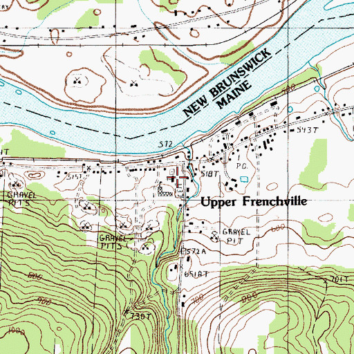 Topographic Map of Saint Luce Church, ME