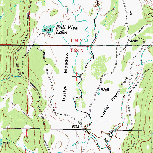Topographic Map of Aspen Creek, CO