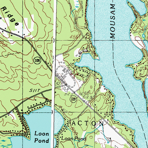 Topographic Map of Acton Fairgrounds, ME