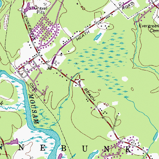 Topographic Map of Advent Christian Church, ME