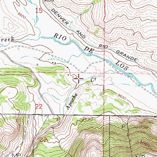 Topographic Map of Apache Canyon, CO