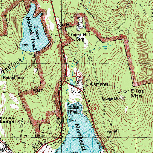 Topographic Map of Asticou Azalea Garden, ME