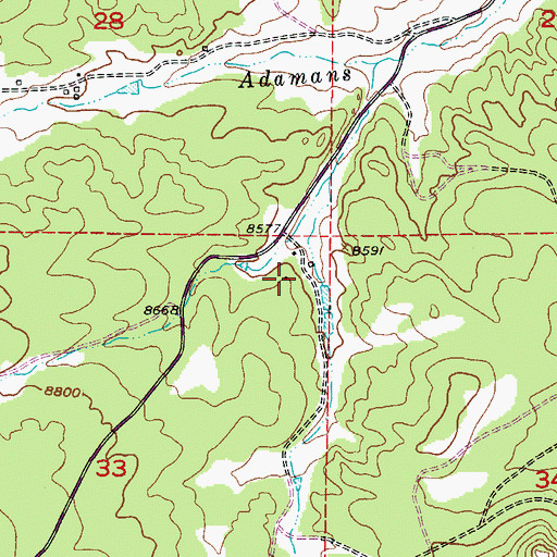 Topographic Map of Lewis Ranch, CO