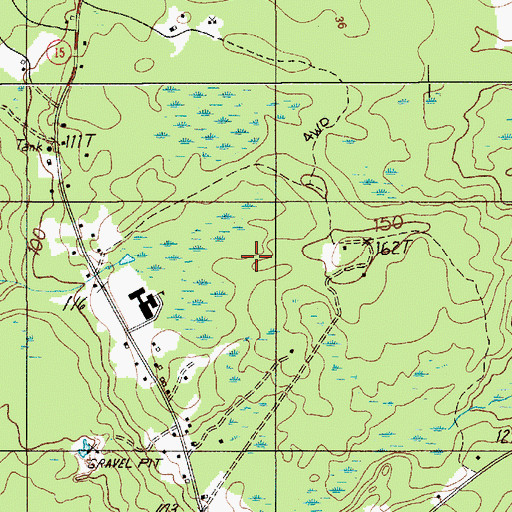 Topographic Map of Deer Isle Stonington Elementary School, ME