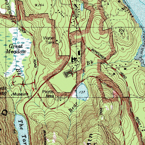 Topographic Map of Jackson Laboratory Joan Staats Library, ME
