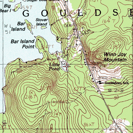 Topographic Map of Little Pond, ME