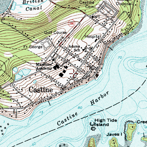 Topographic Map of Ritchie Field, ME