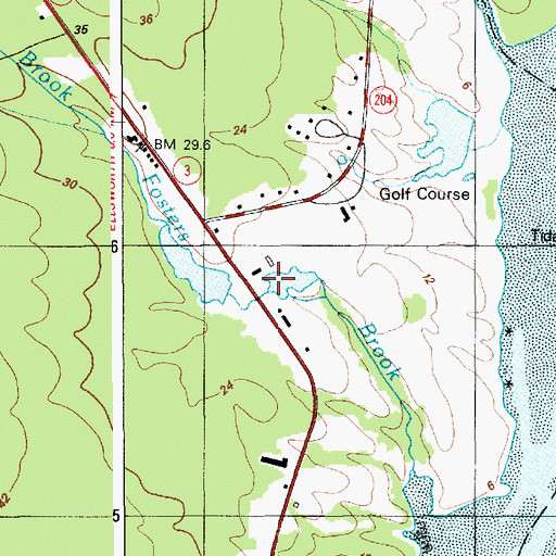 Topographic Map of Acadia Zoo, ME