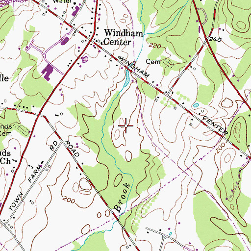 Topographic Map of Allie Hawks Hill, ME