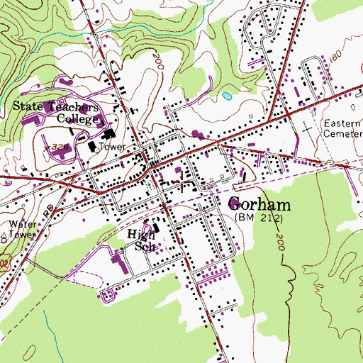 Topographic Map of Anchor Missionary Fellowship Church, ME