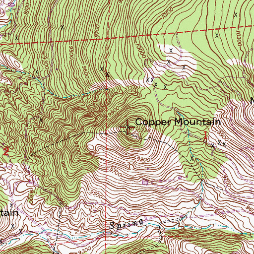 Topographic Map of Copper Mountain, CO
