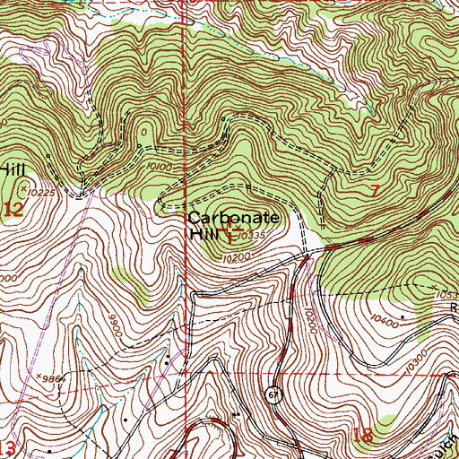 Topographic Map of Carbonate Hill, CO