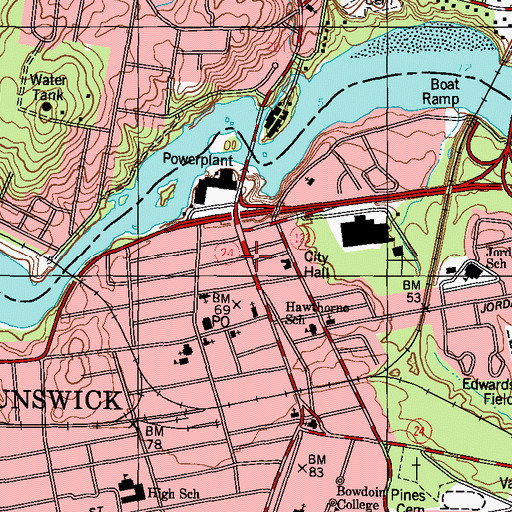 Topographic Map of Fort George (historical), ME