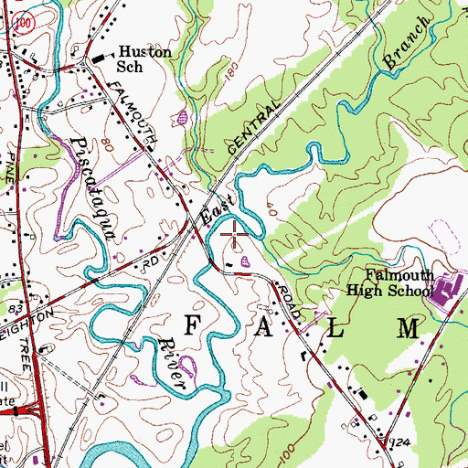 Topographic Map of Johnson Branch, ME