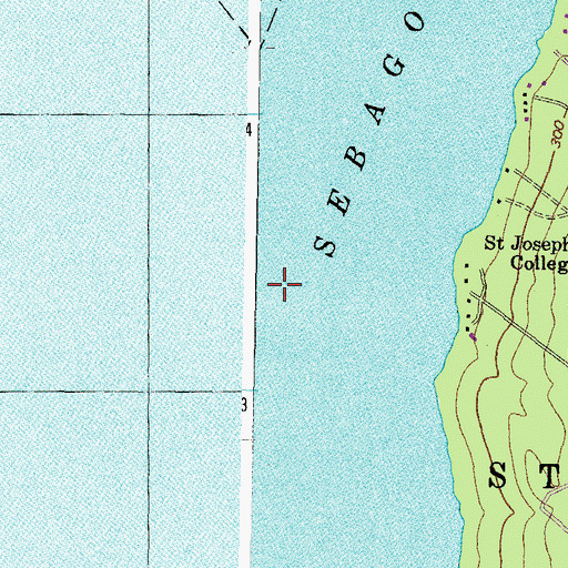 Topographic Map of Kathleen and Daniel Wellehan Library, ME