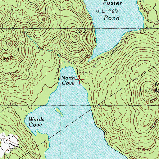 Topographic Map of North Cove, ME
